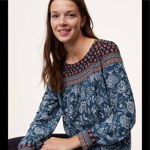 Loft button shoulder blouse